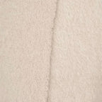Loewe Mohair Wool Blend Fringe Anagram Leather Long Scarf with Patch Ivory — view 2