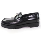Hermes Moccasins Faubourg Constance Silver Leather Loafers Black — view 4