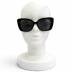 Chanel CC Logo Rhinestone Sunglasses Black White Demo Lens Eyewear — view 3