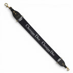 Dior Canvas Leather Embroidered Shoulder Strap Navy Gray Gold — view 3