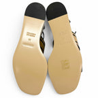 Hermes Charis Bride de Gala Leather Ankle Strap Wedge Sole Sandals Black — view 8