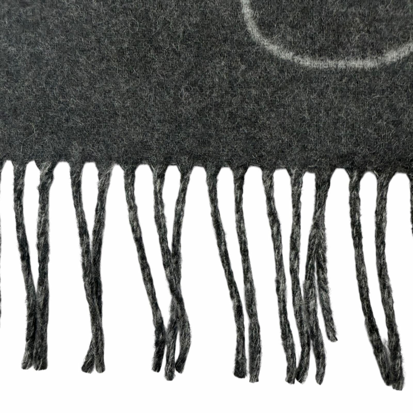 Hermes Tet a Tet Equestre Cashmere Hose Fringe Scarf Shawl Charcoal Gray — view 6