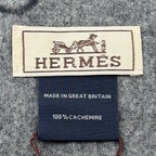 Hermes Tet a Tet Equestre Cashmere Hose Fringe Scarf Shawl Charcoal Gray — view 8
