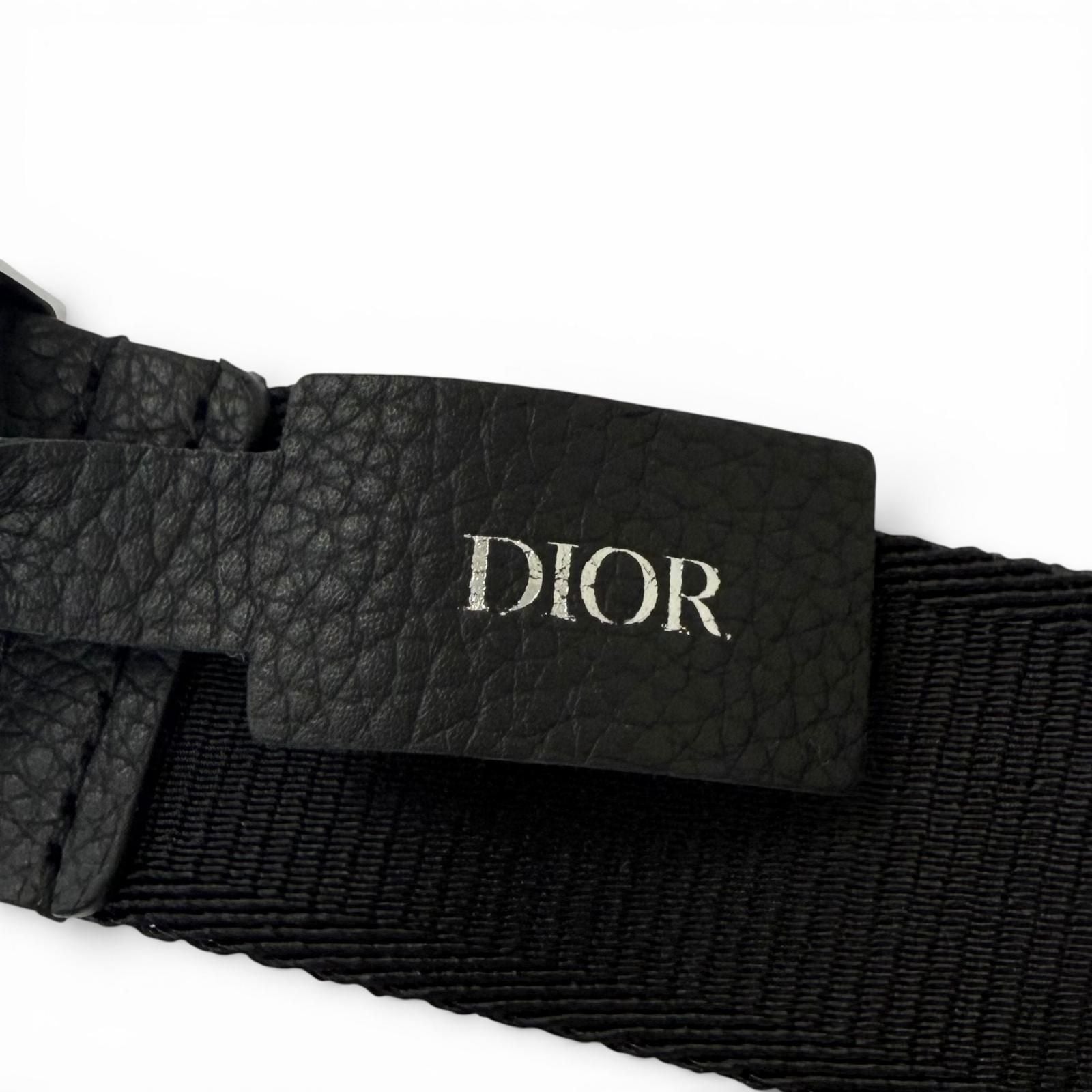 Dior Homme Logo Silver Pin Buckle Belt Black Recommended — view 9