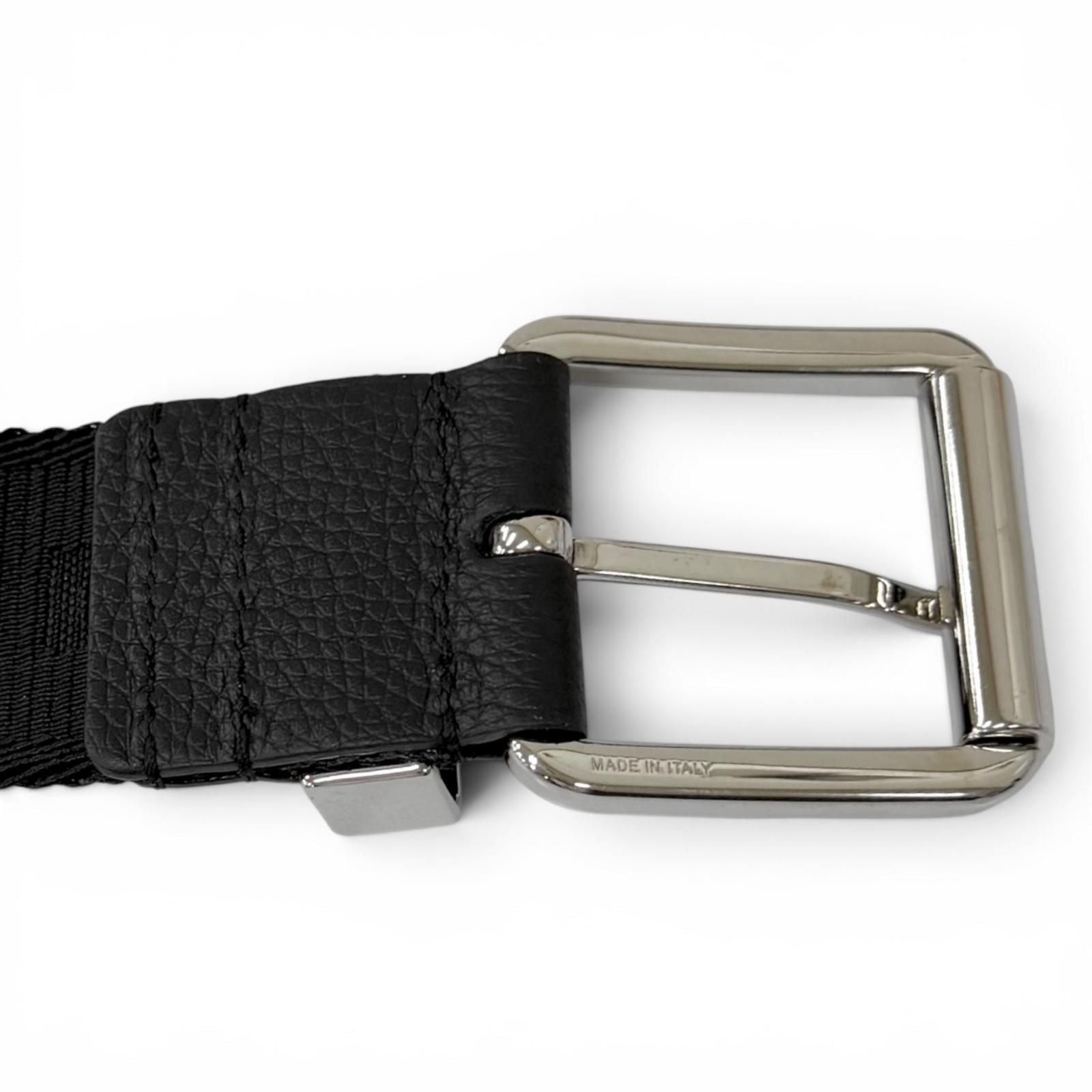 Dior Homme Logo Silver Pin Buckle Belt Black Recommended — view 6