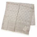 Gucci Wool Silk GG Jacquard Mini Fringe Shawl Beige 180 45 Recommended Scarf