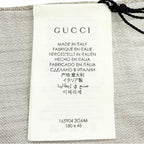 Gucci Wool Silk GG Jacquard Mini Fringe Shawl Beige 180 45 Recommended Scarf — view 7