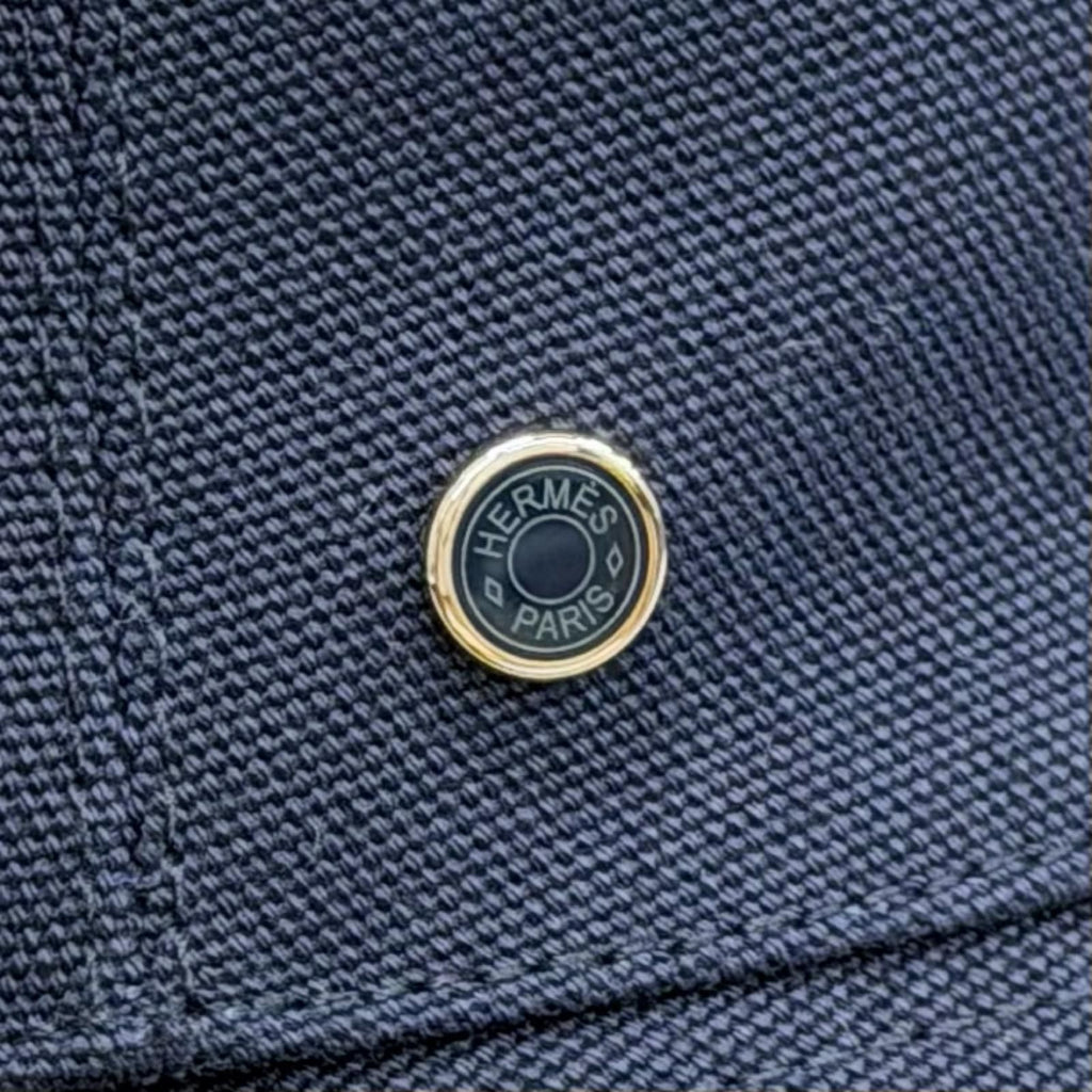 Hermes Eden Cotton 100% Series Parts Bucket Hat Navy 57 Recommended — view 7