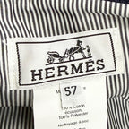 Hermes Eden Cotton 100% Series Parts Bucket Hat Navy 57 Recommended — view 9