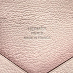 Hermes Calvi Rose Darling Chevre Business Card Holder Case — view 8