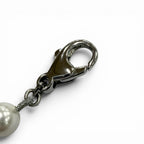 Louis Vuitton Pearl Fusion LV Logo Chain Bracelet Silver White — view 7