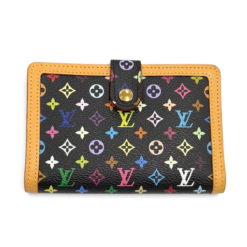 Louis Vuitton Portefeuille Viennois Monogram Multicolor Clasp Wallet Bifold Noir