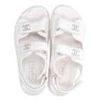Chanel CC Logo Quilted Sandals — view 6