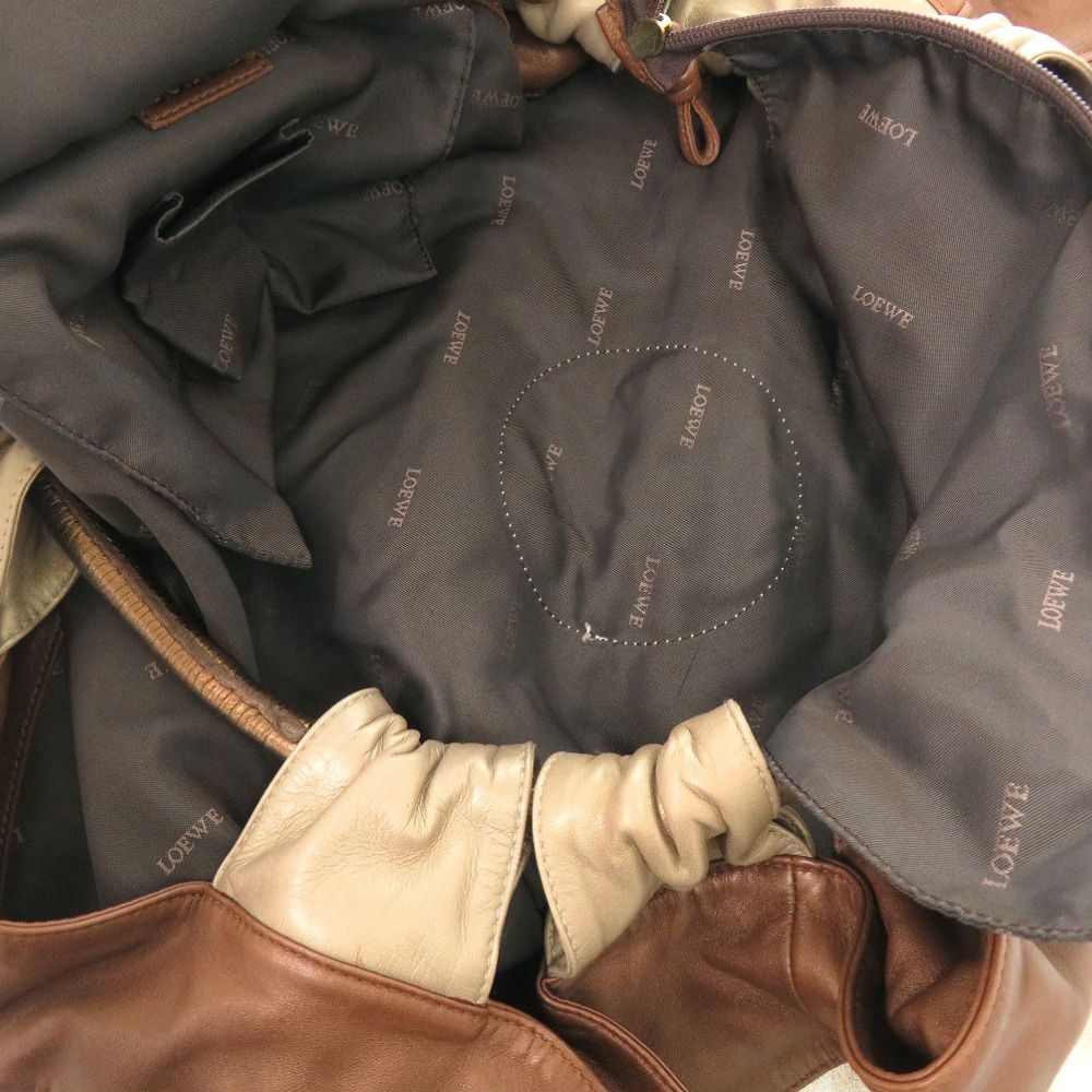 Loewe Nappa Aire Leather Gold Brown Handbag — view 5
