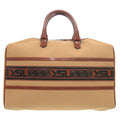 Saint Laurent Yves Vintage Logo Canvas Leather Brown Boston