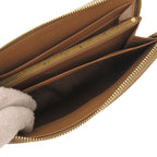Prada Zip Around Gold Leather Caramel Brown Wallet — view 7