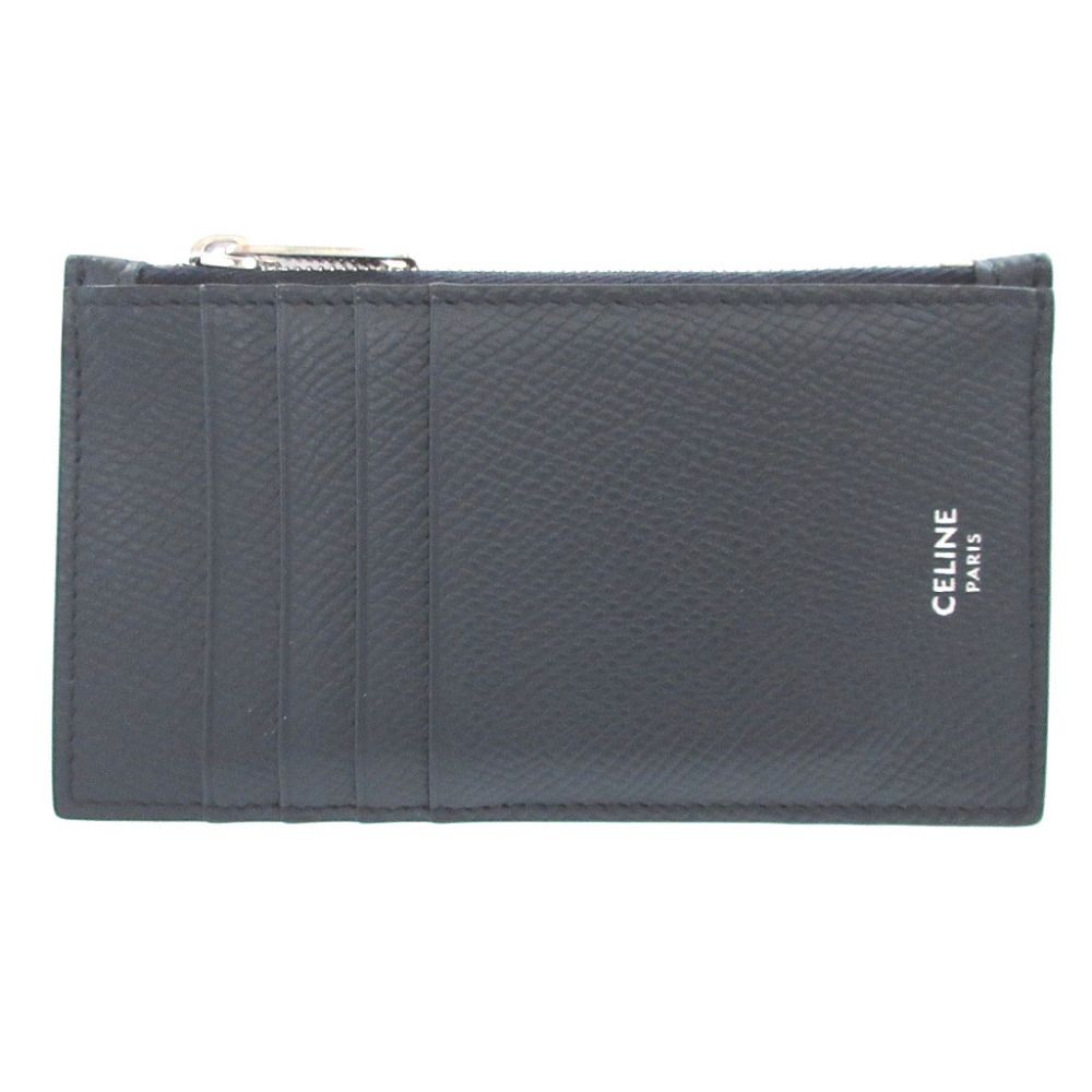Celine Compact Zip Card Holder Leather Navy Fragment Case