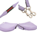 Gucci Logo Leather Purple Micro Mini Shoulder — view 9