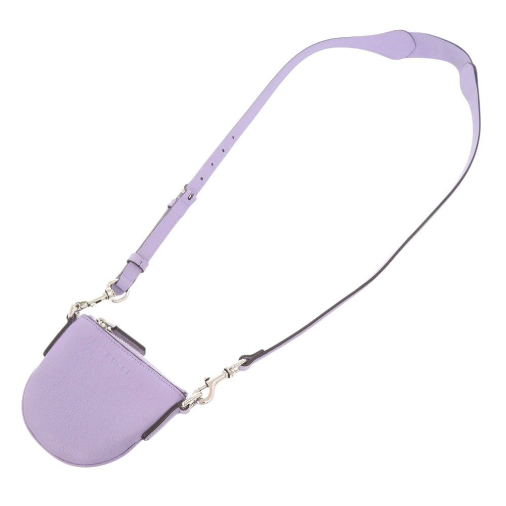 Gucci Logo Leather Purple Micro Mini Shoulder — view 4