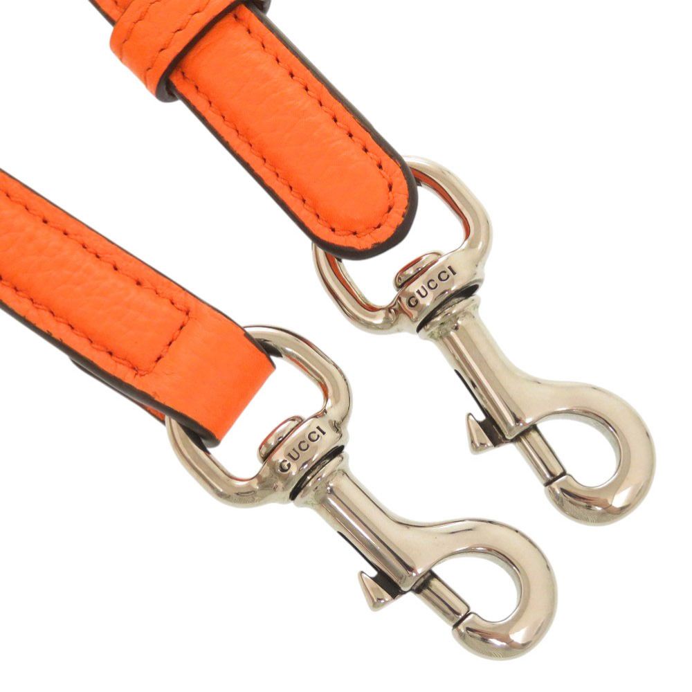 Gucci Logo Leather Orange Micro Mini Shoulder — view 9