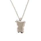 Dior Teddy Bear Crown Metal Silver Necklace — view 2