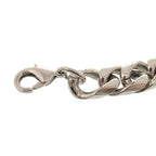 Dior Chain Link Brass Rhinestone Silver Necklace — view 9