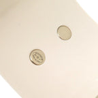 Chanel CC Logo Plastic Metal Rhinestone White Bangle Bracelet — view 6