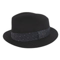 Hermes Beaver Felt Fedora Hat Folded Hat 59 Silk Leather Black Navy Blue