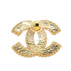 Chanel CC Logo Earrings Metal Gold Black — view 7