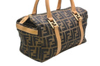 Fendi Zucca 2-Way Handbag Brown Beige Leather Canvas Gold — view 6