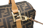 Fendi Zucca 2-Way Handbag Brown Beige Leather Canvas Gold — view 3