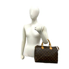 Louis Vuitton Vintage Speedy 30 Monogram Leather Boston Bag Brown — view 2
