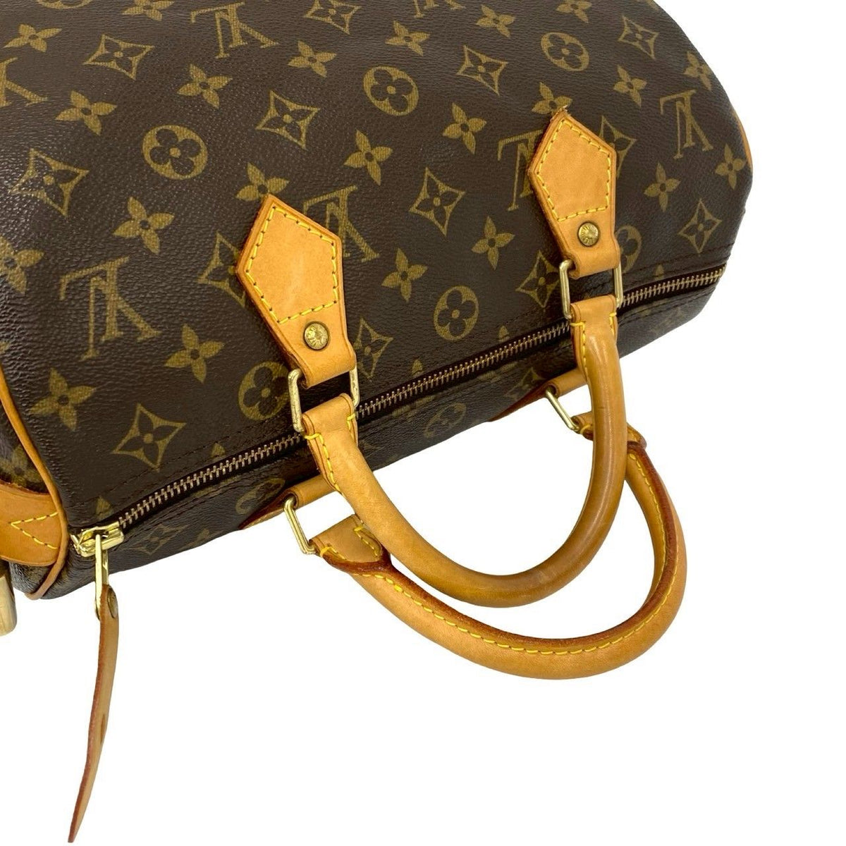 Louis Vuitton Vintage Speedy 30 Monogram Leather Boston Bag Brown — view 4