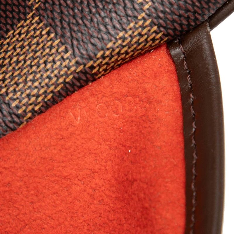 Louis Vuitton Damier Ipanema GM Shoulder Bag Brown Leather — view 6