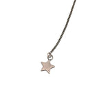 Saint Laurent Star Motif Earrings Silver Metal — view 2
