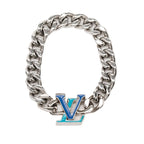 Louis Vuitton Bracelet LV Chain M Silver Blue Metal — view 2