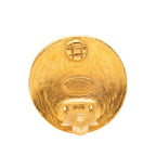 Chanel Vintage CC Logo Round Earrings Gold Plated — view 3