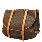 Louis Vuitton Monogram Saumur 43 Crossbody Shoulder Bag Brown Leather — view 2