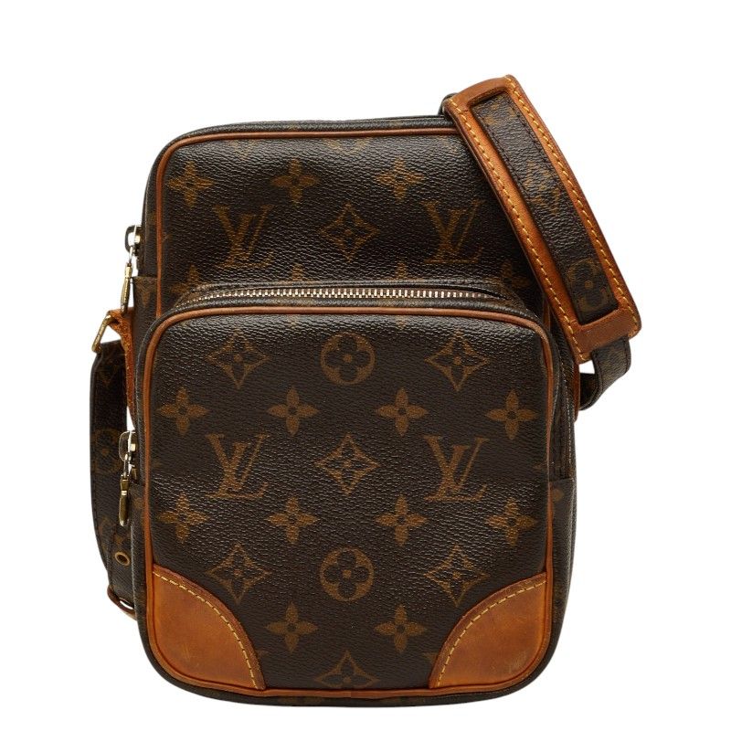 Louis Vuitton Monogram Amazon Crossbody Shoulder Bag Brown Leather