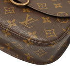 Louis Vuitton Monogram Saint Cloud MM Crossbody Shoulder Bag Brown Leather — view 4