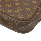 Louis Vuitton Monogram Saint Cloud MM Crossbody Shoulder Bag Brown Leather — view 6