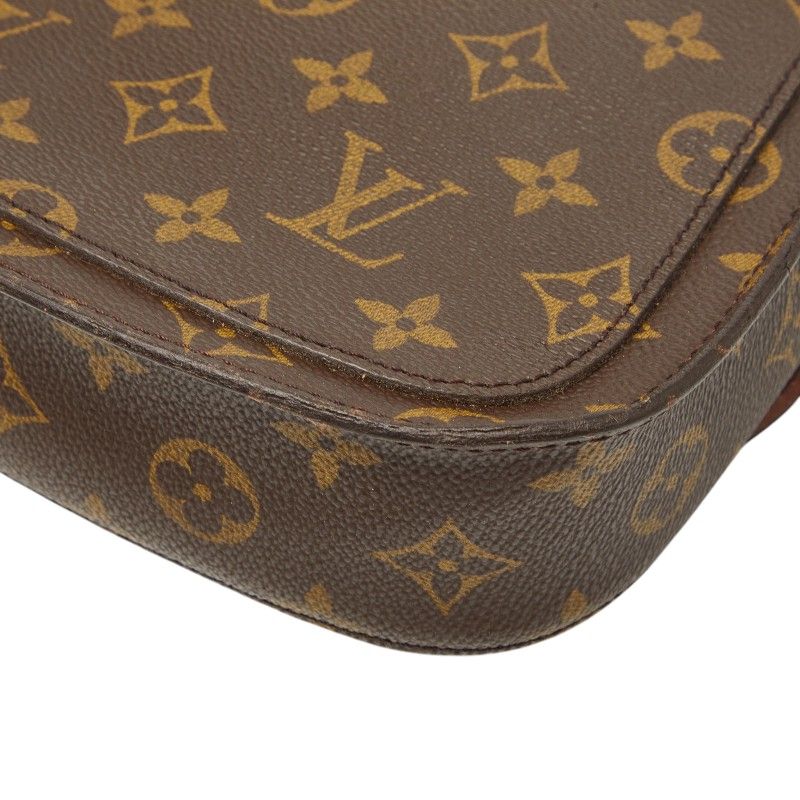 Louis Vuitton Monogram Saint Cloud MM Crossbody Shoulder Bag Brown Leather — view 6
