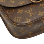 Louis Vuitton Monogram Saint Cloud MM Crossbody Shoulder Bag Brown Leather — view 5
