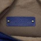 Bottega Veneta Intrecciato Shoulder Bag Blue Canvas Leather — view 9