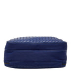 Bottega Veneta Intrecciato Shoulder Bag Blue Canvas Leather — view 3