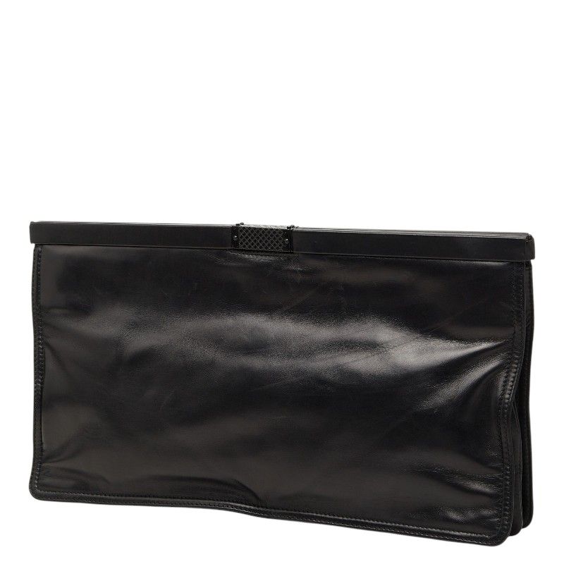 Bottega Veneta Clutch Black Leather — view 2