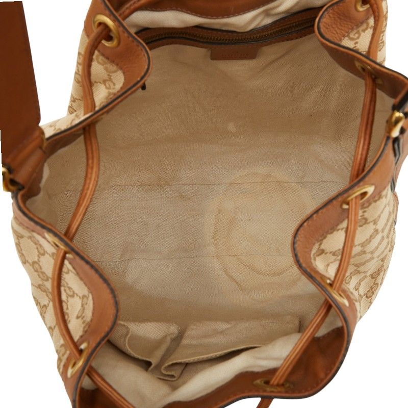 Gucci GG Canvas Sherry Line Tassel Shoulder Bag Beige Multicolor — view 8