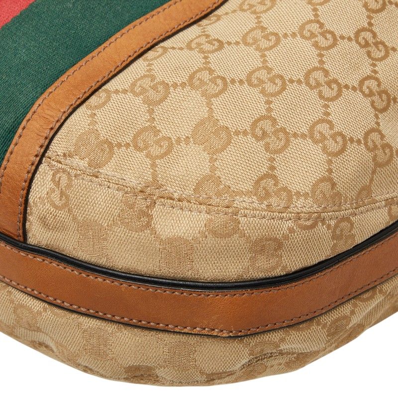 Gucci GG Canvas Sherry Line Tassel Shoulder Bag Beige Multicolor — view 4