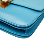 Celine Classic Box Shoulder Bag Light Blue Leather — view 4