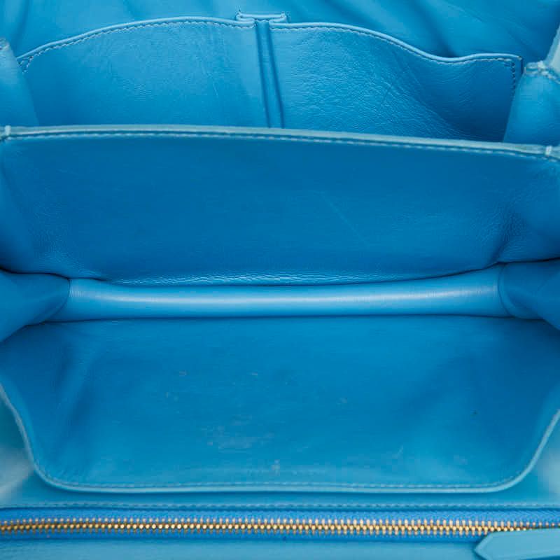 Celine Classic Box Shoulder Bag Light Blue Leather — view 8